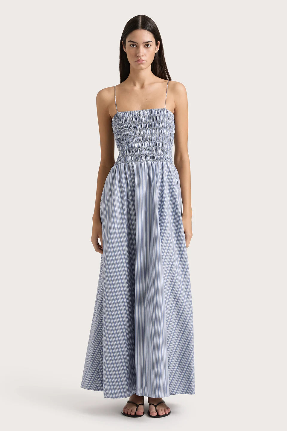 Lida Maxi Dress - Blue Stripe