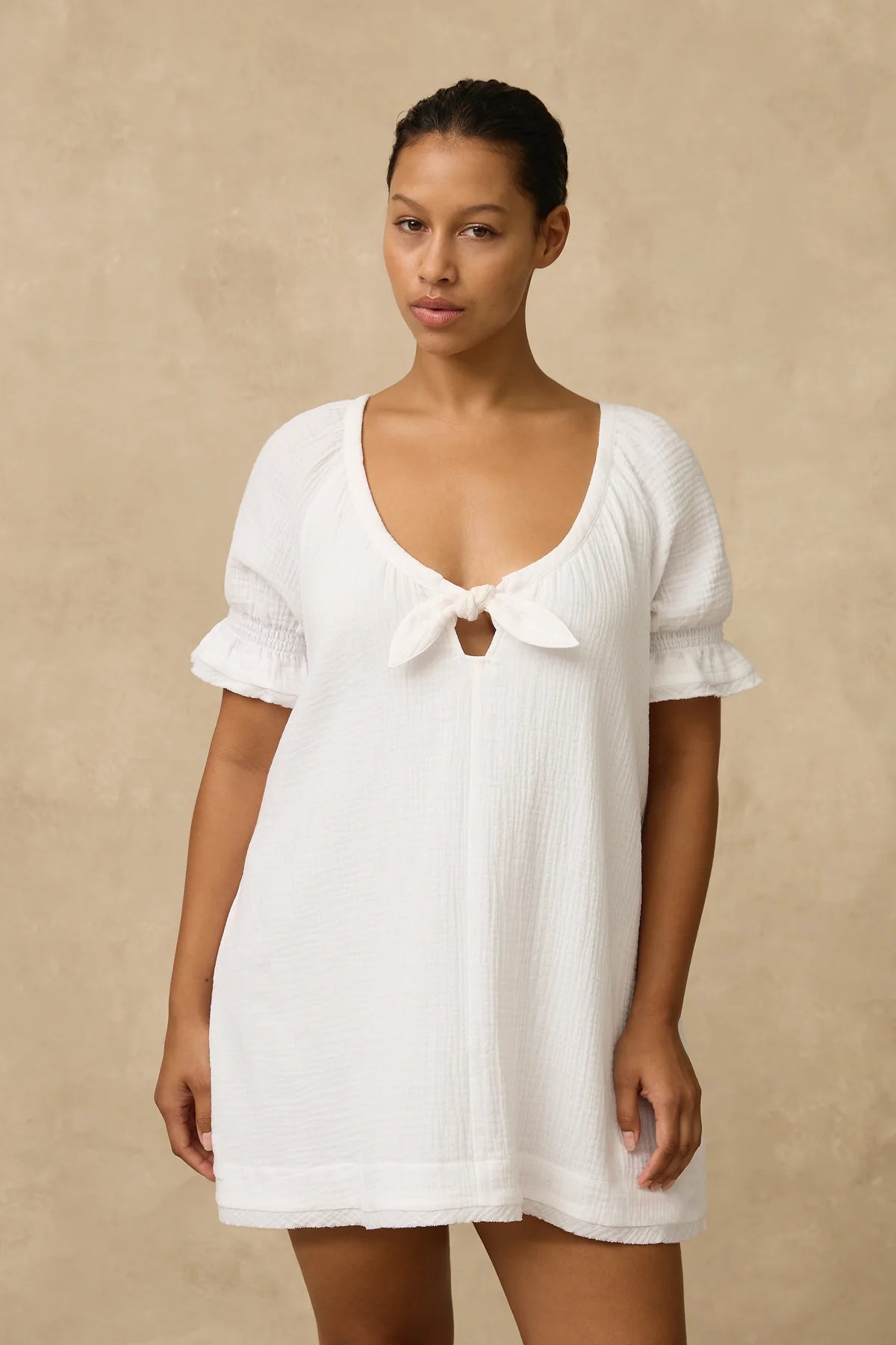 Double Cotton Mini Dress