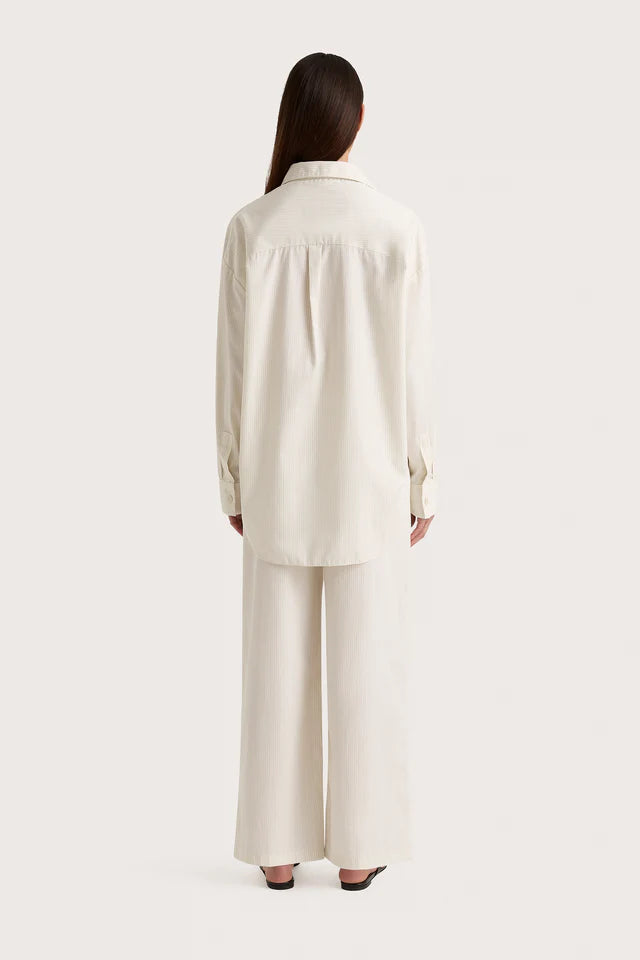 Freja Pant Cream Pinstripe