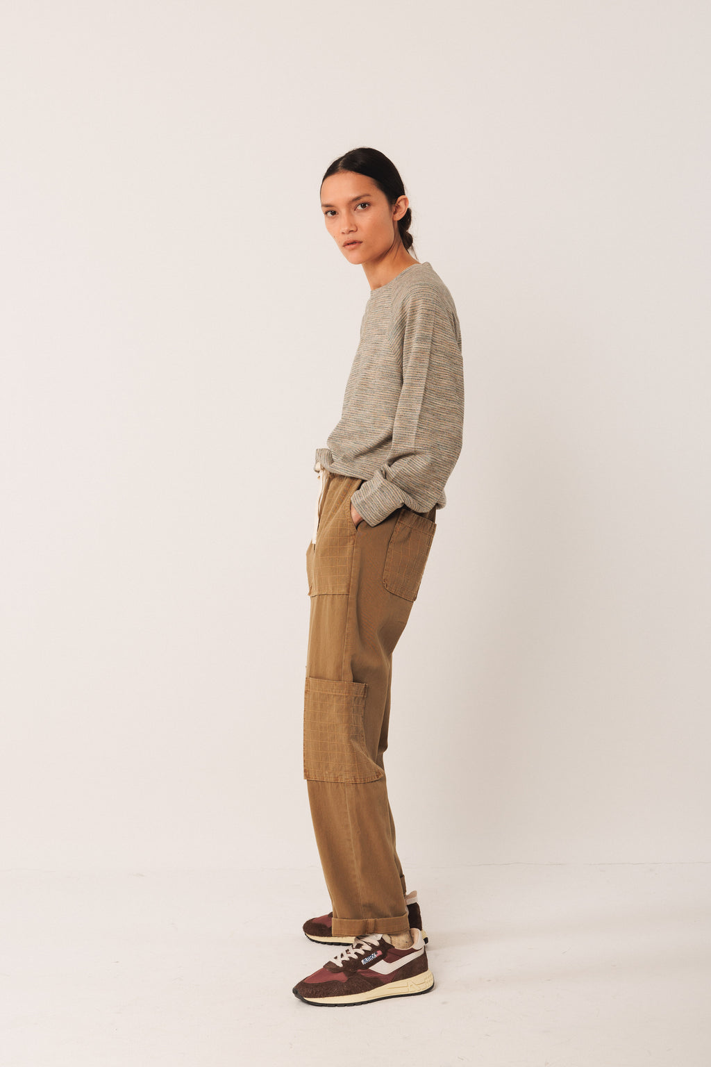 Cotton Pique Sweatshirt