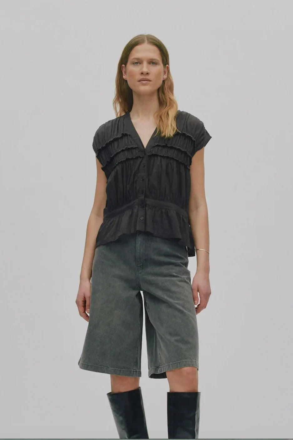 Elenore Voile Frill Top