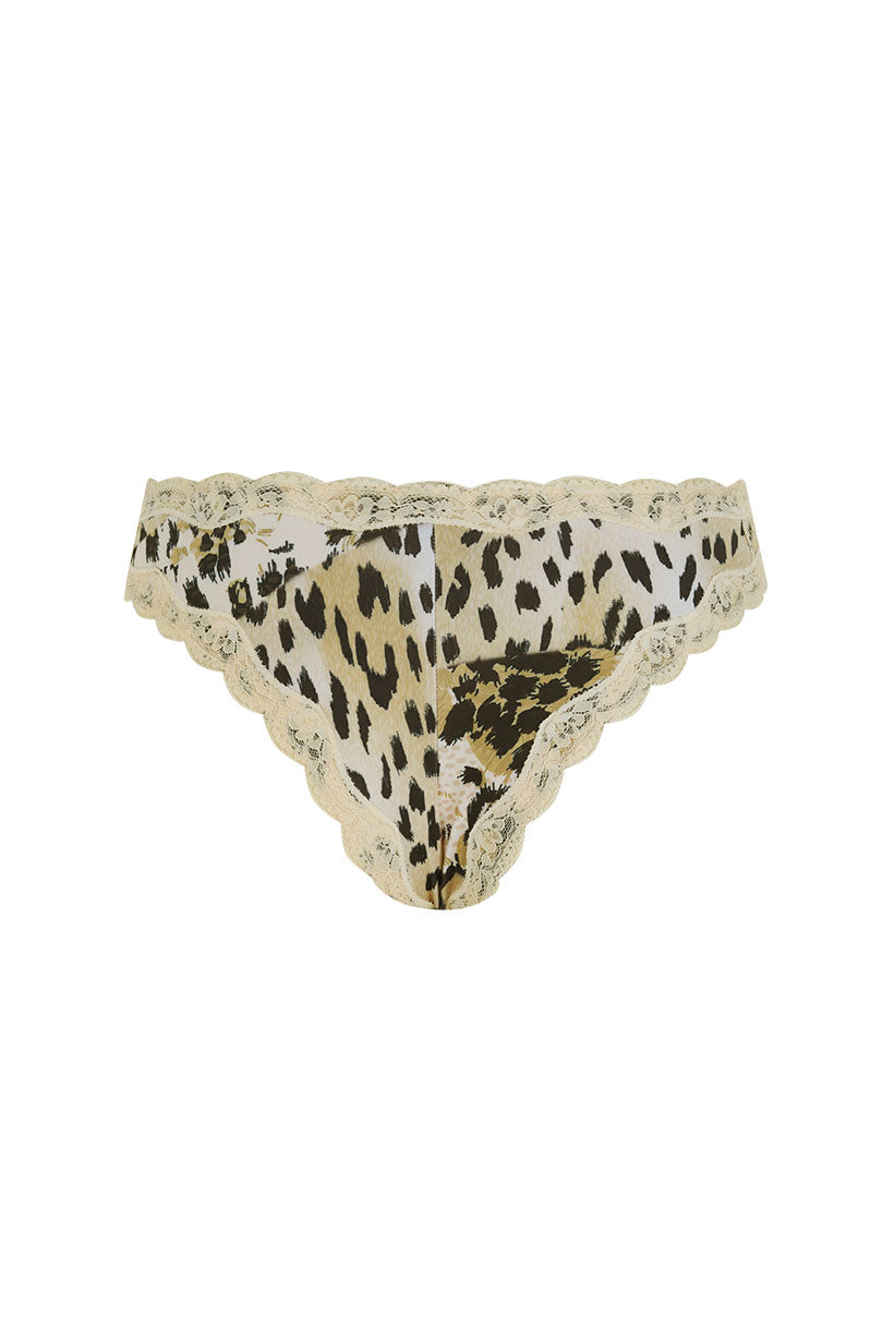 Snow Leopard Lace Brief