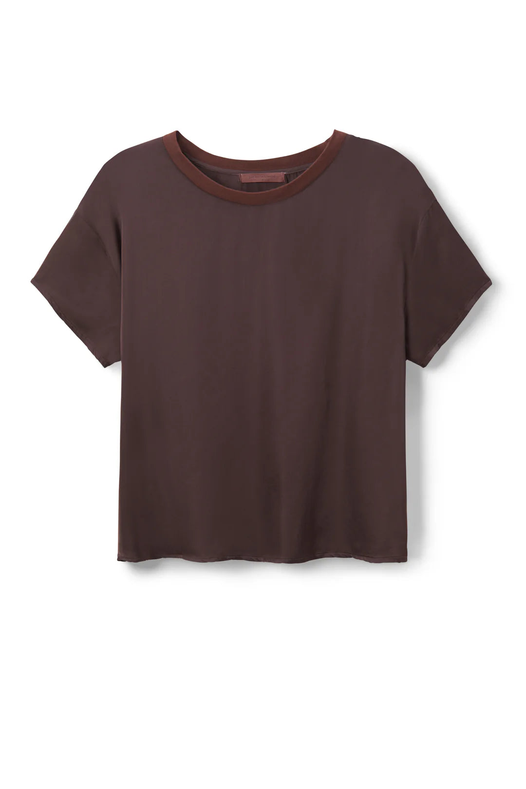 Delphine Satin Crew Tee