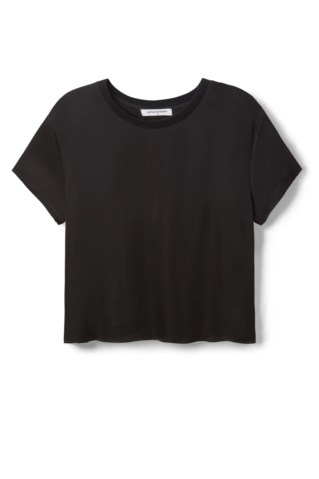 Delphine Satin Crew Tee