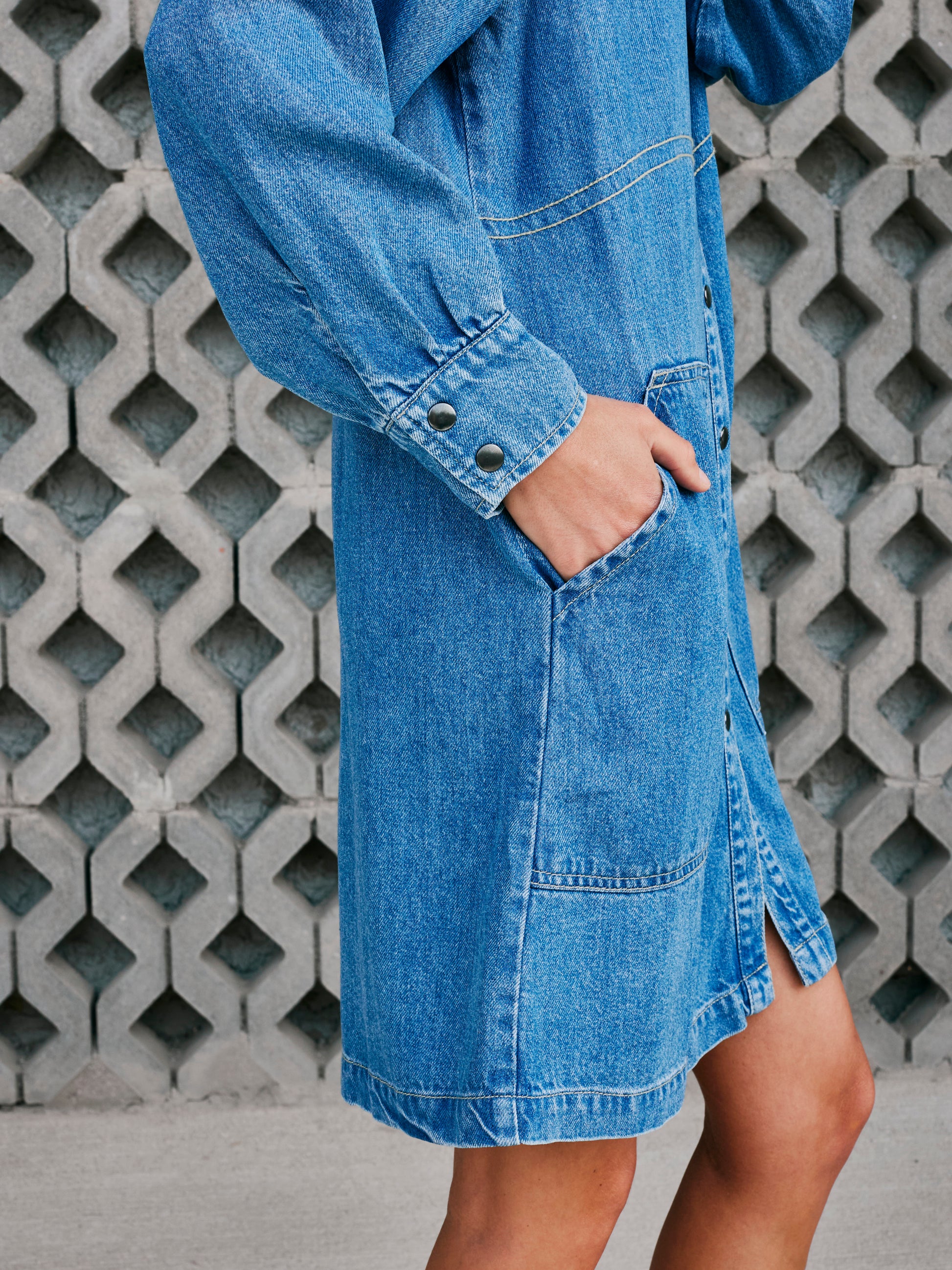 Retro Denim Dress BOHME LUXE Retro Denim Dress BOHME LUXE