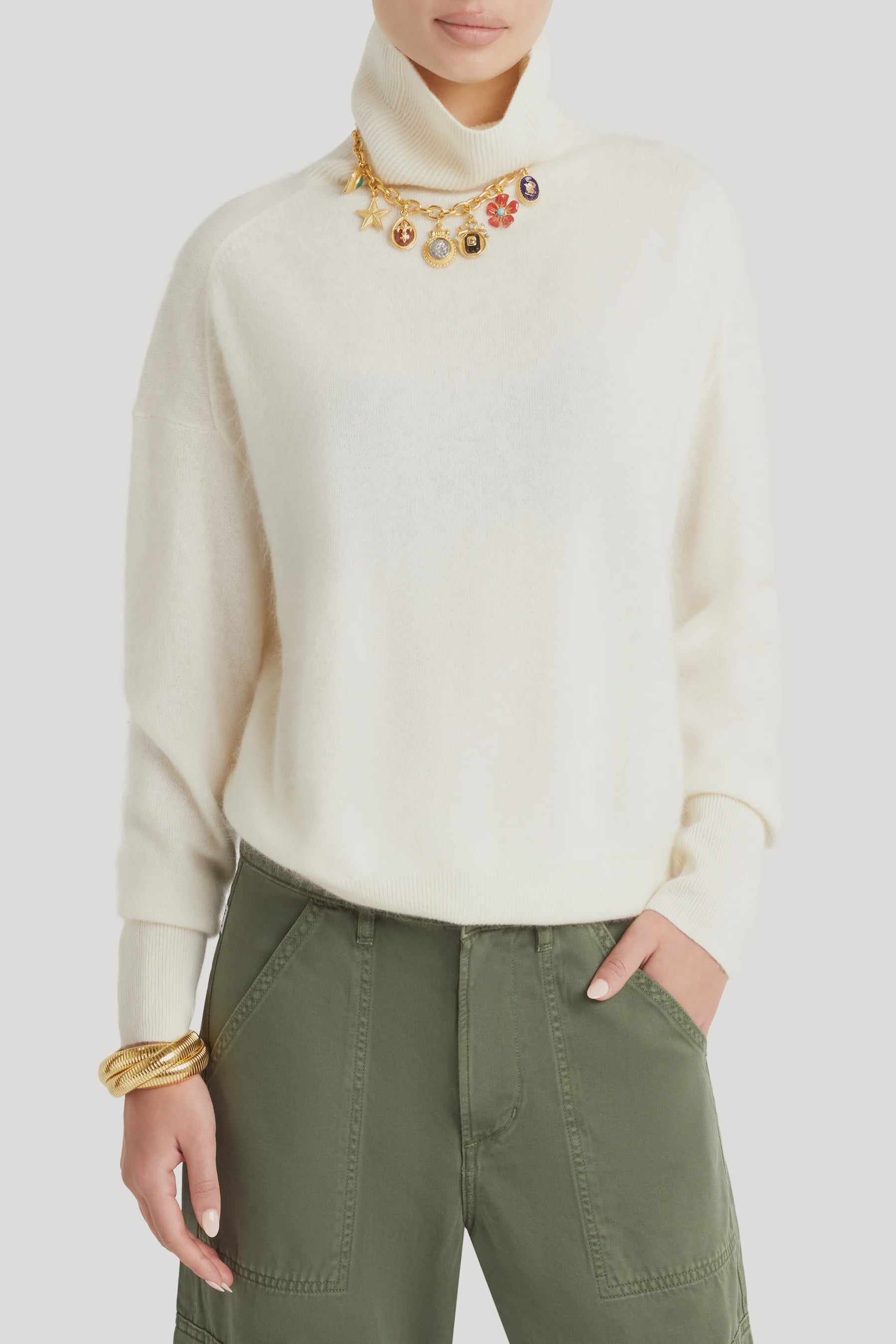Cash Slouch Knit - Marshmallow