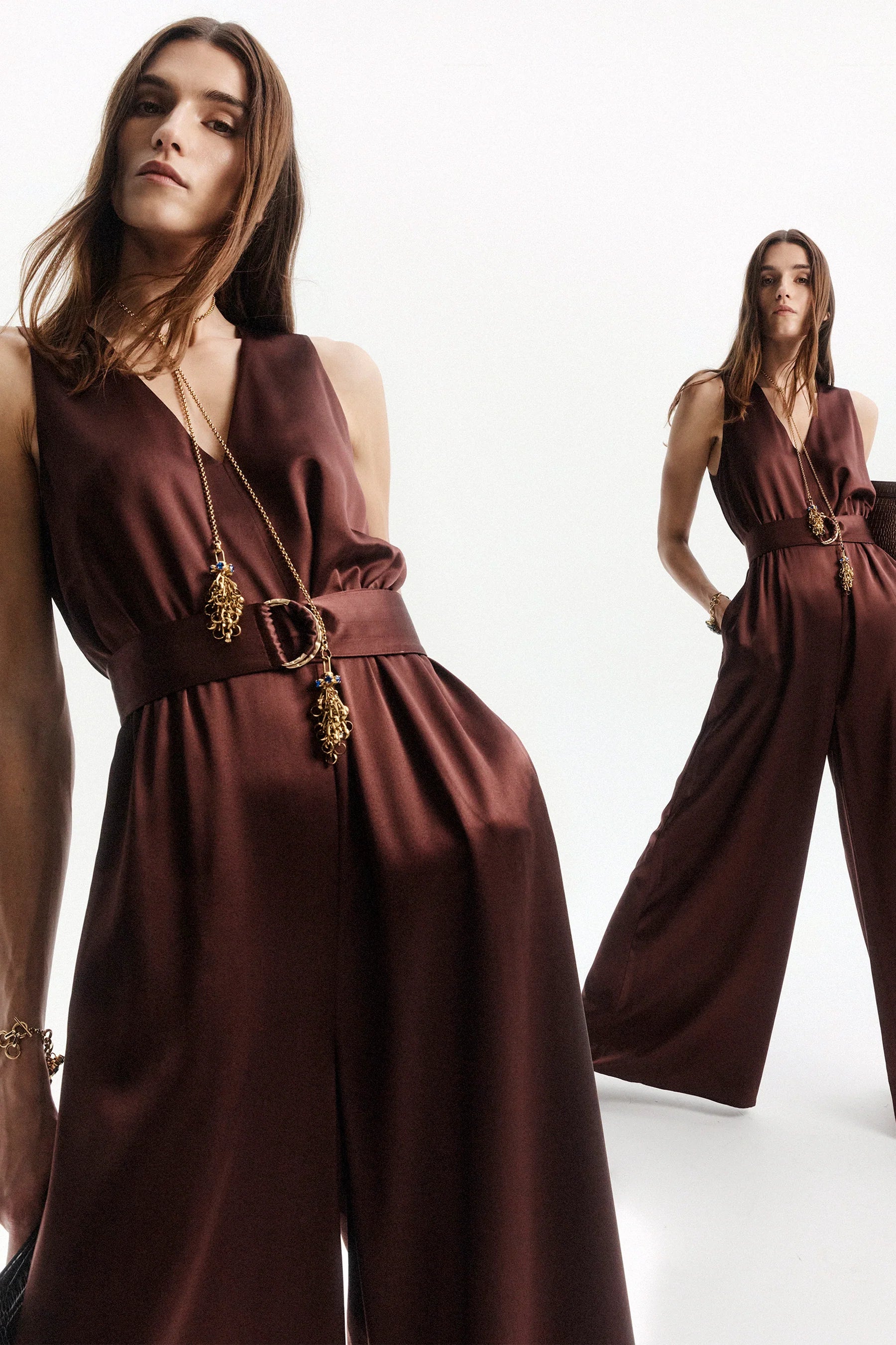 Rihanna Chestnut Jumpsuit
