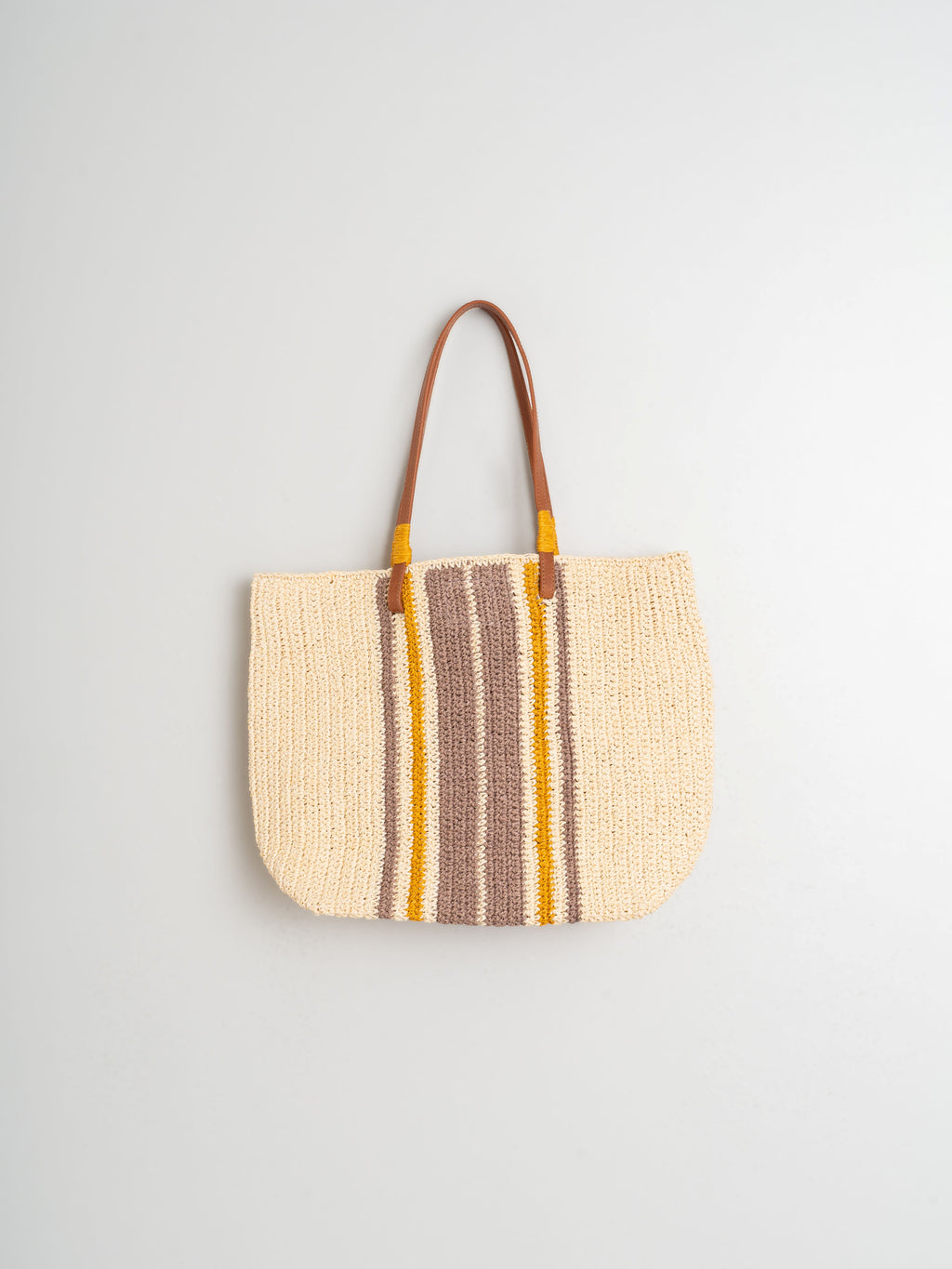 Tri Colour Raffia Bag