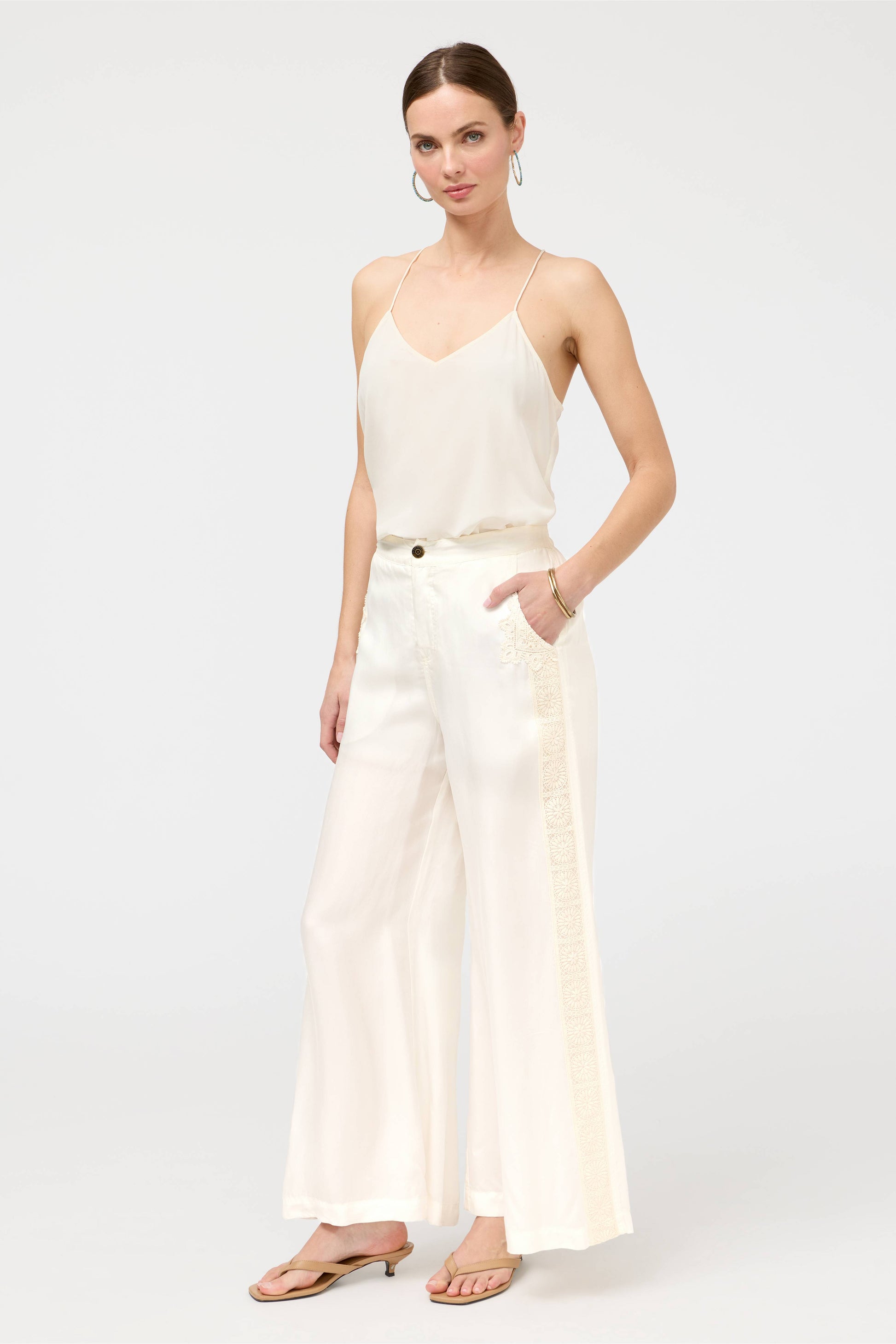 Lauchlen patched pant - Natural