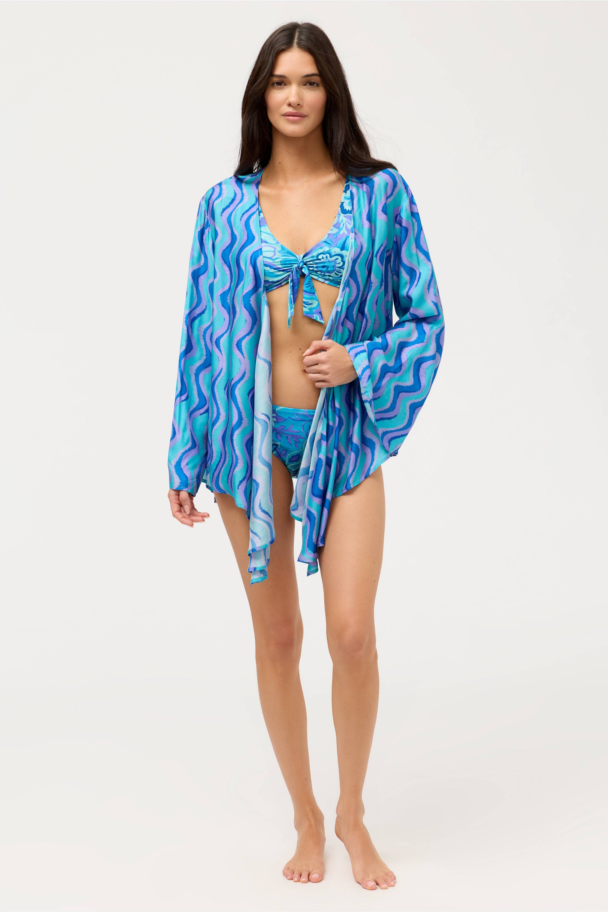 Open Front Shirtigan - Mulla wave