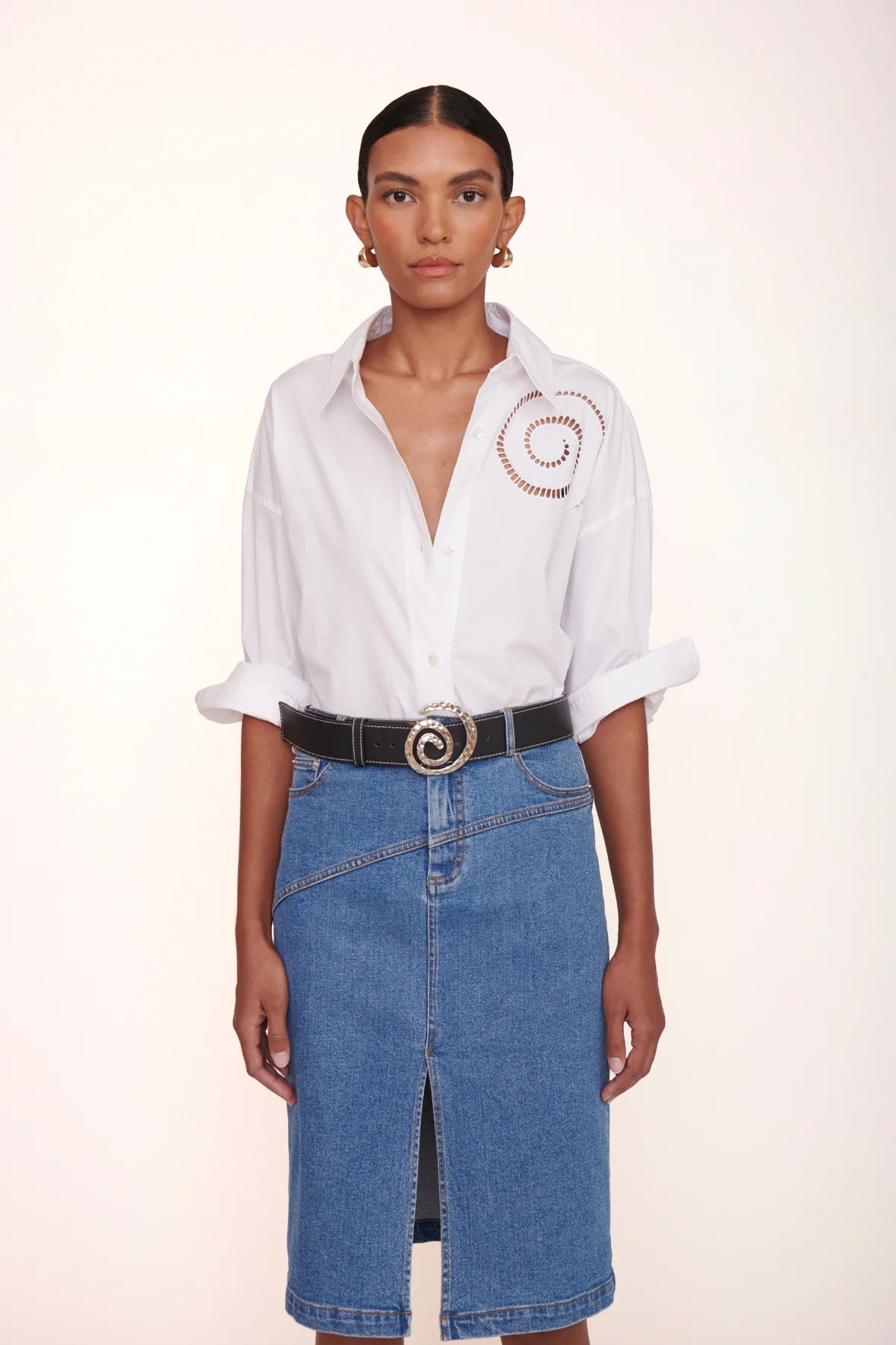 Hudson Skirt in Medium Wash