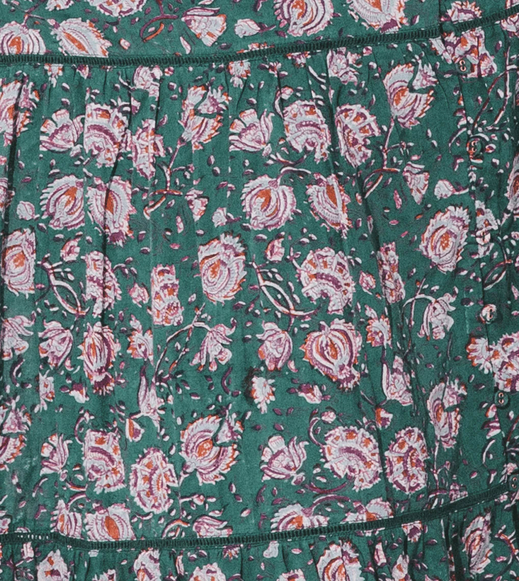 Grace Ankle Dress - Jade Floral