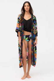 Long Kimono - Scabiosa