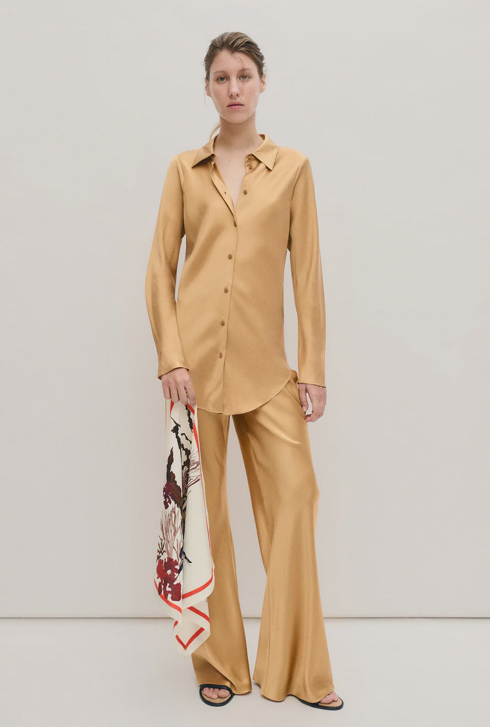 Bias Cut Pants - Cowrie