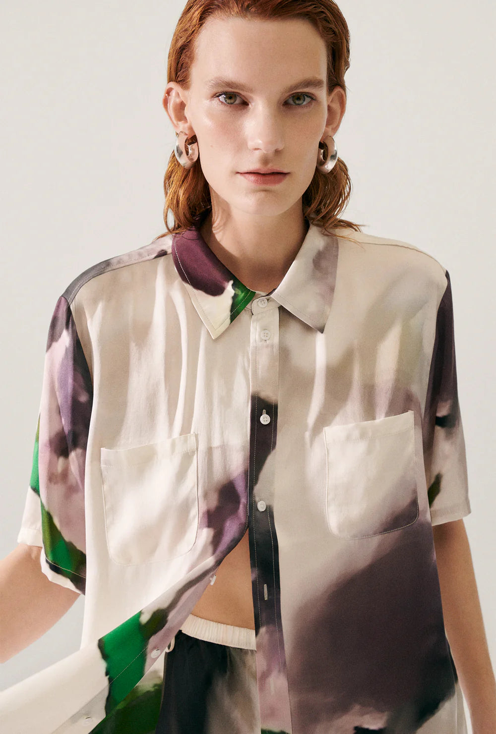 Short Sleeve Boyfriend Shirt - Phosphate