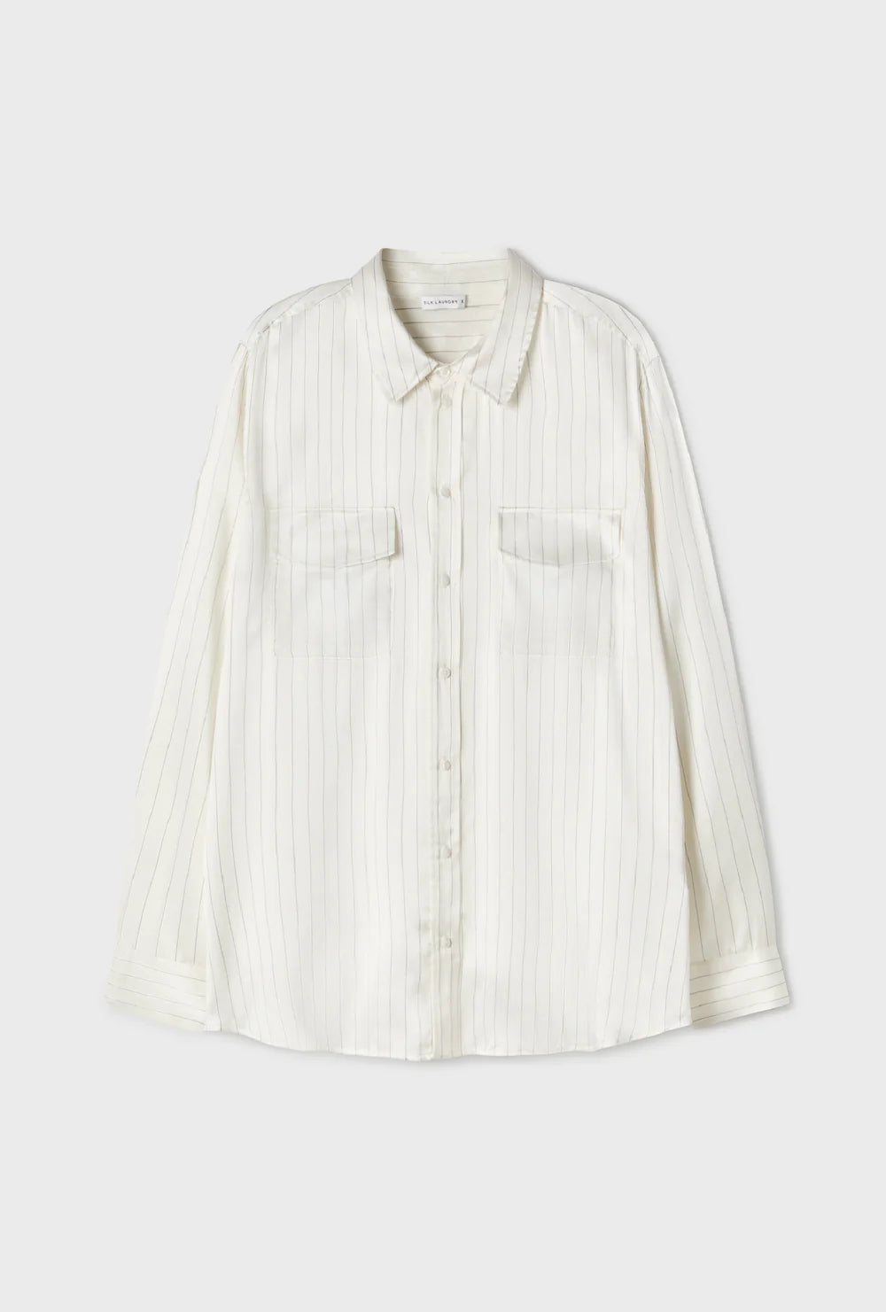 Boyfriend Shirt - White Pinstripe