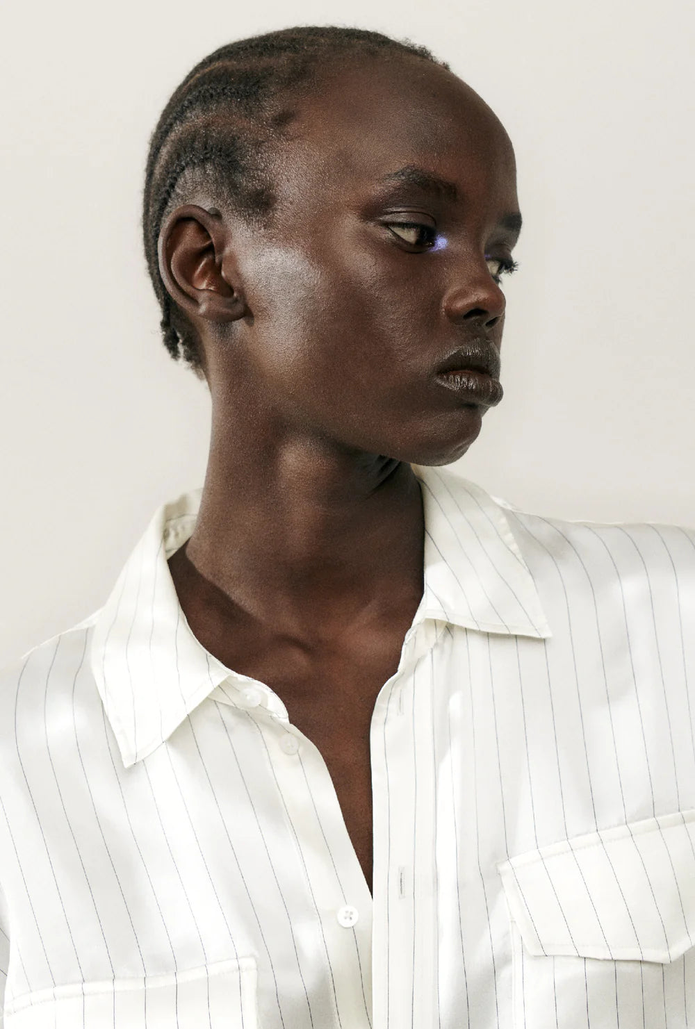 Boyfriend Shirt White Pinstripe BOHEME LUXE