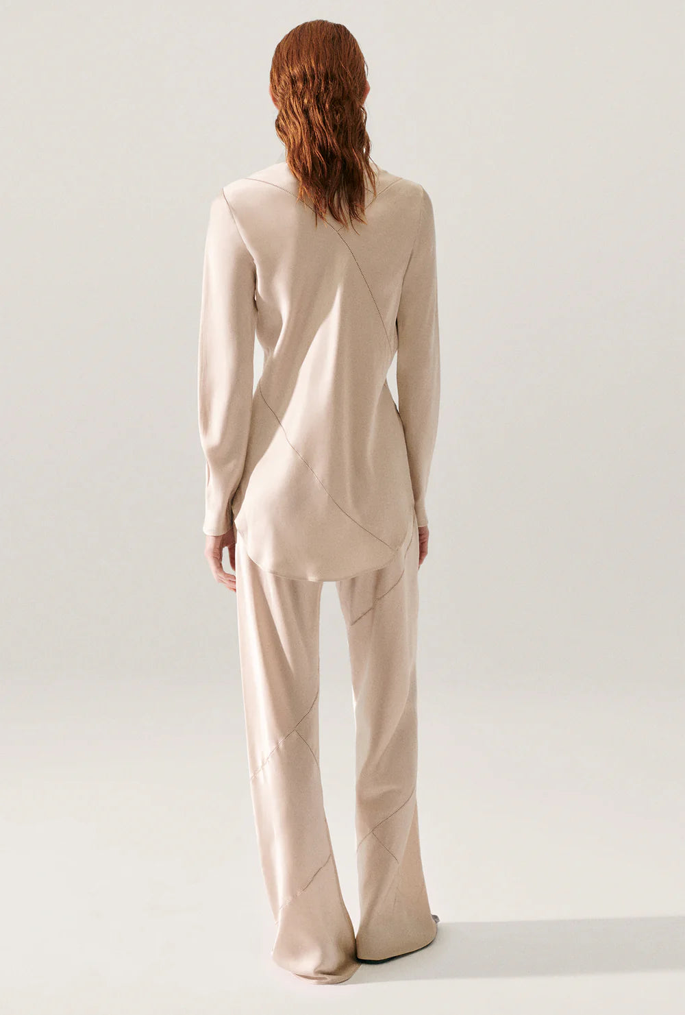 Splice Bias Cut Shirt - Hazelnut