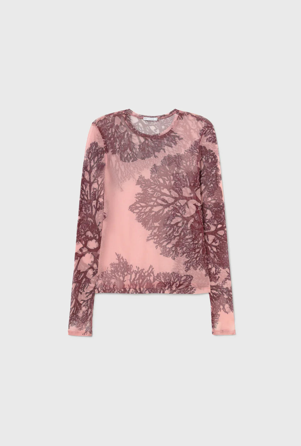 Mesh Long Sleeve Top - Pressed Coral