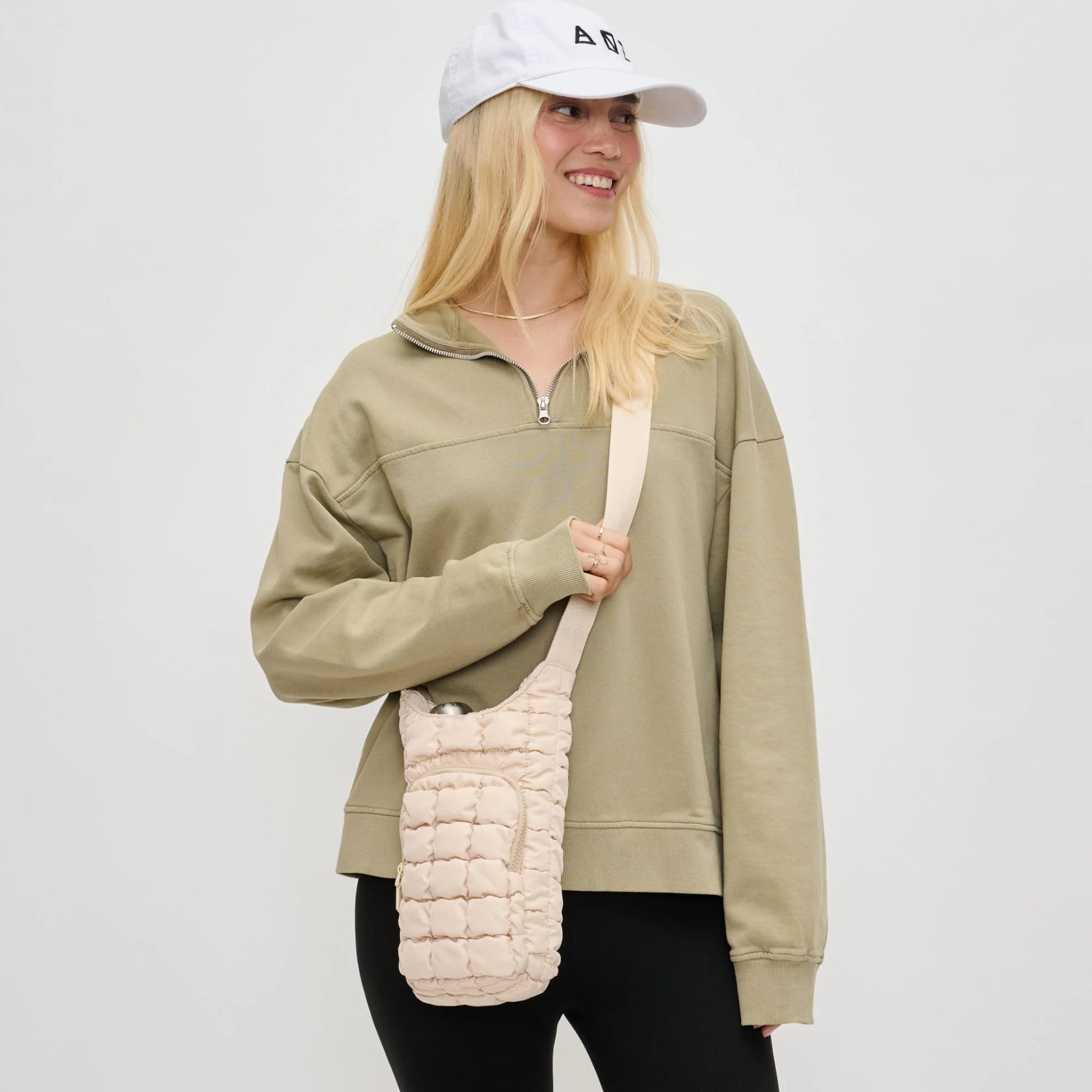 Let it Flow Quilted Water Bottle Crossbody
