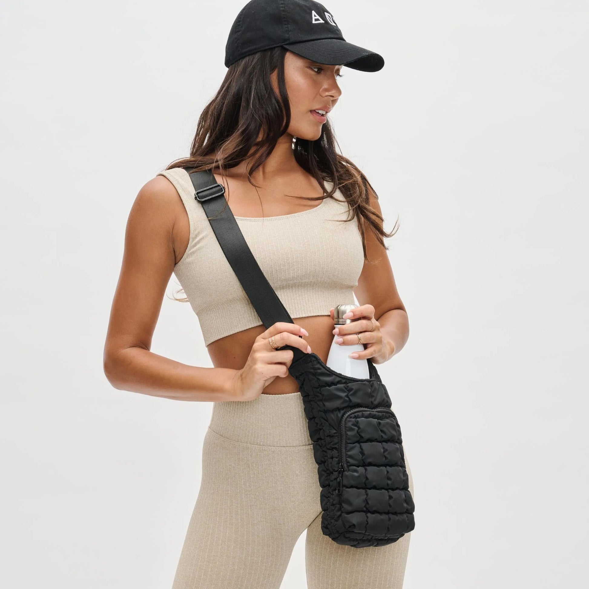 Let it Flow Quilted Water Bottle Crossbody