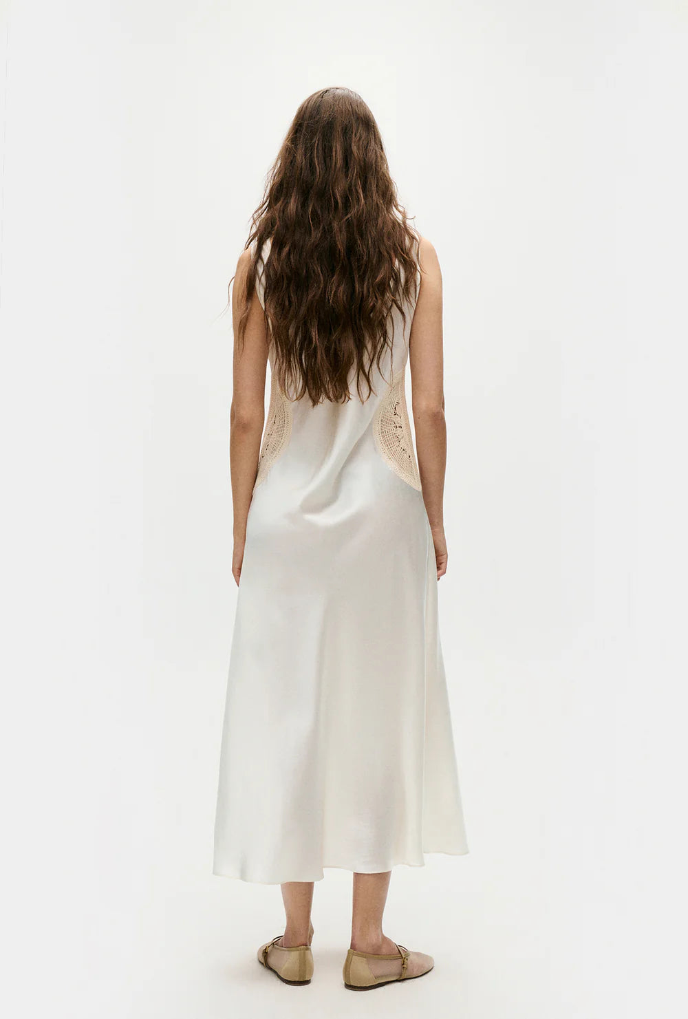 Doilies Scoop Neck Dress - Off White