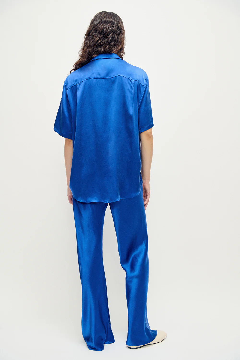 Bias Cut Pants - Wedgewood