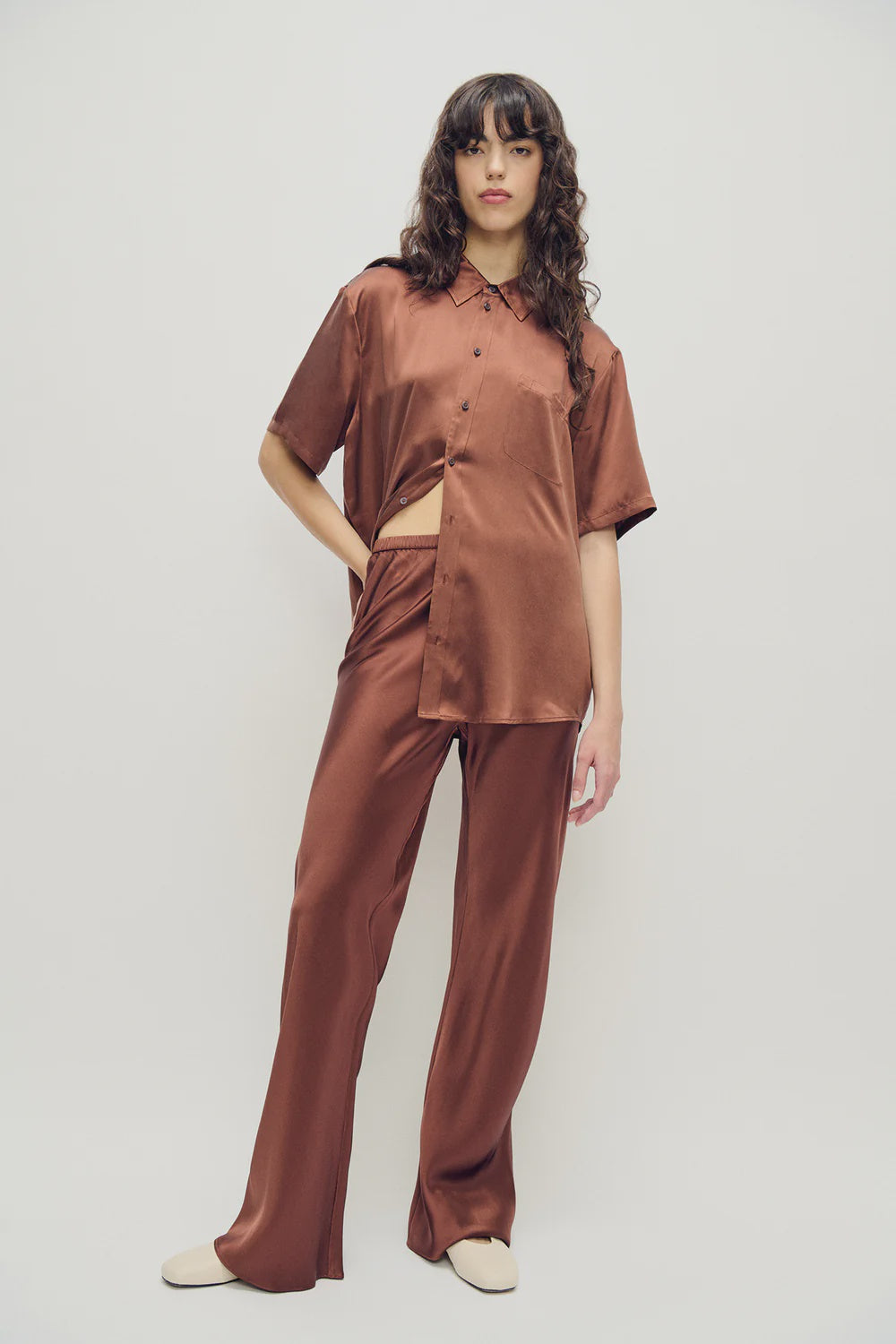 Bias Cut Pants - Root