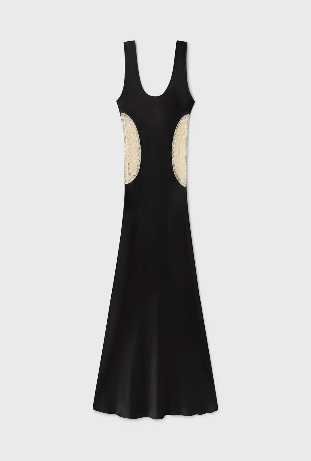 Doilies Scoop Neck Dress Black