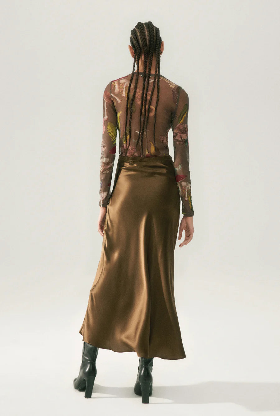 Slit Long Bias Skirt
