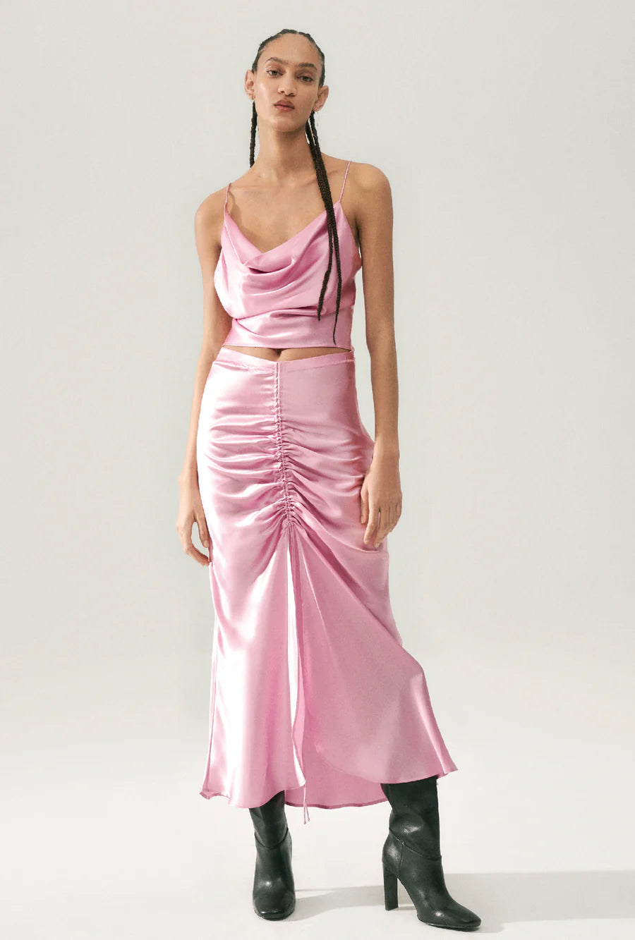 Slit Long Bias Skirt