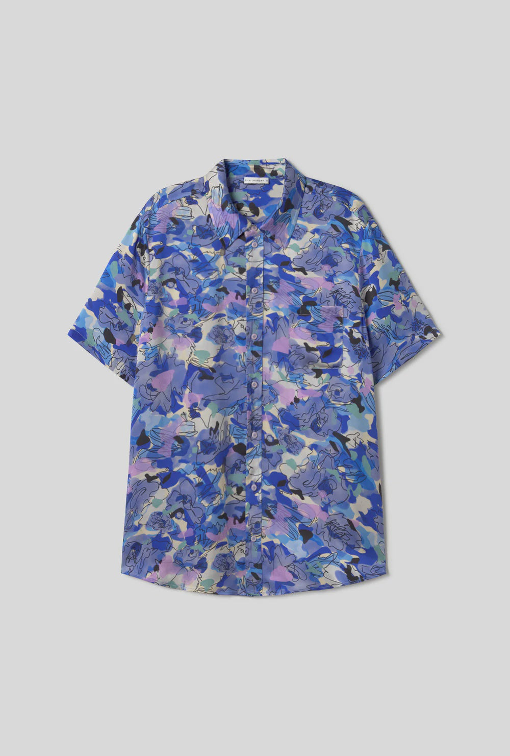 S/S Boyfriend Shirt - Cornflower Floral