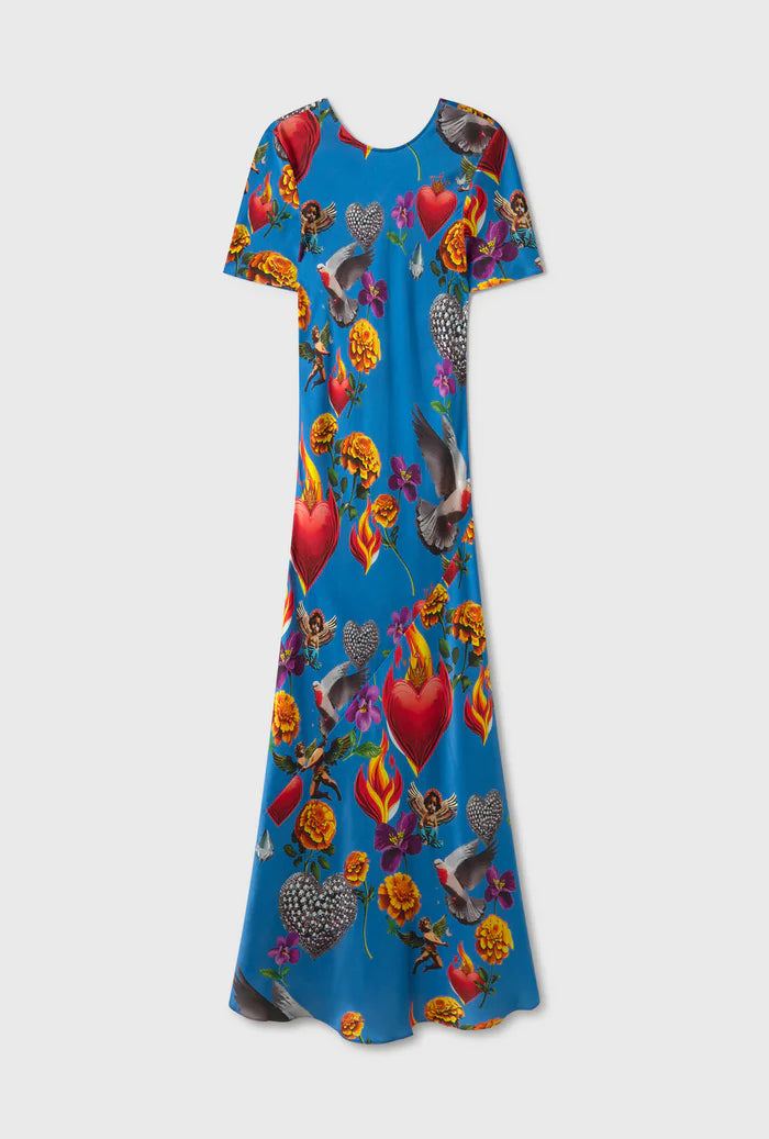 Short Sleeve Bias Dress - Dearly Beloved - Mirage
