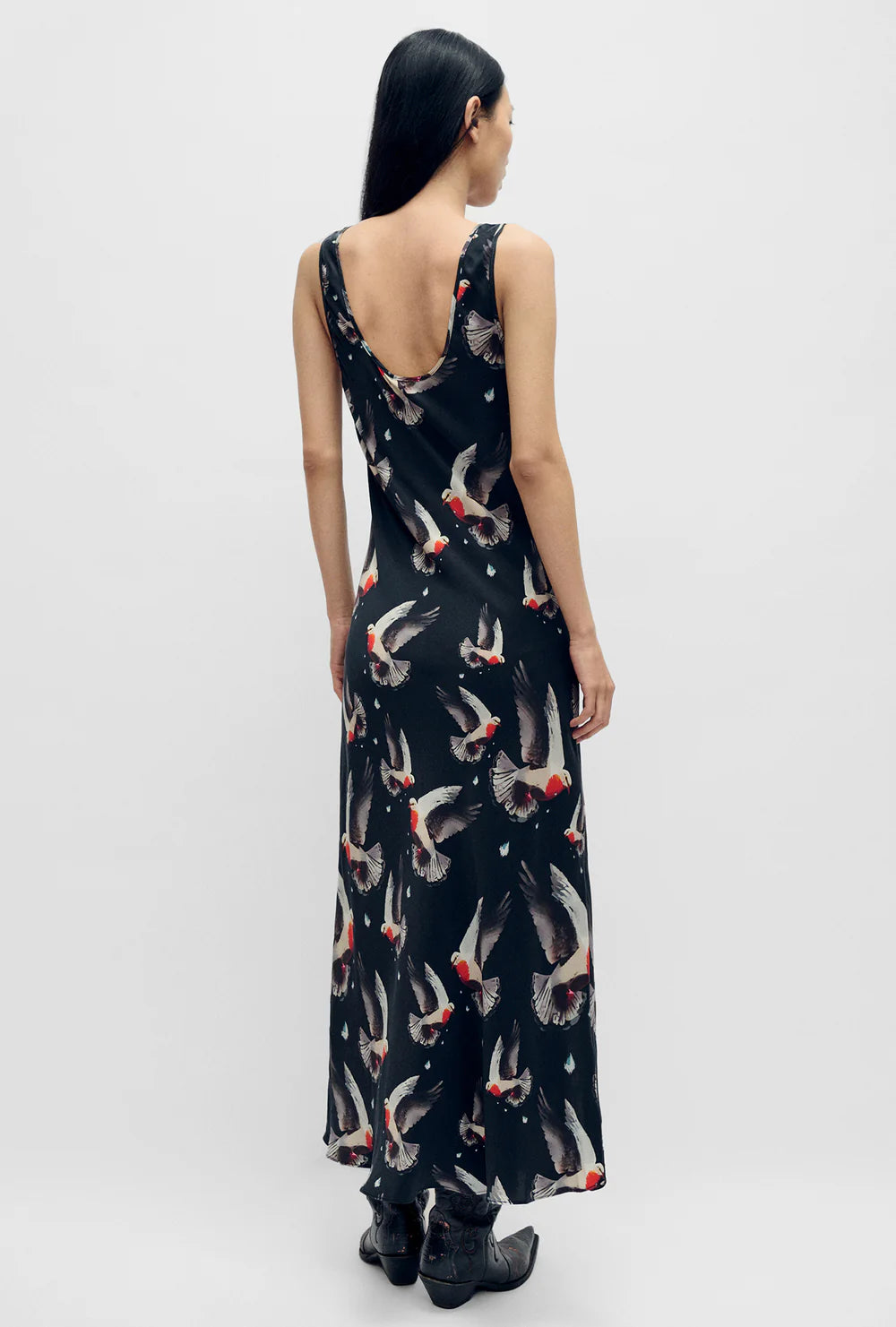Scoop Neck Dress Bleeding Dove