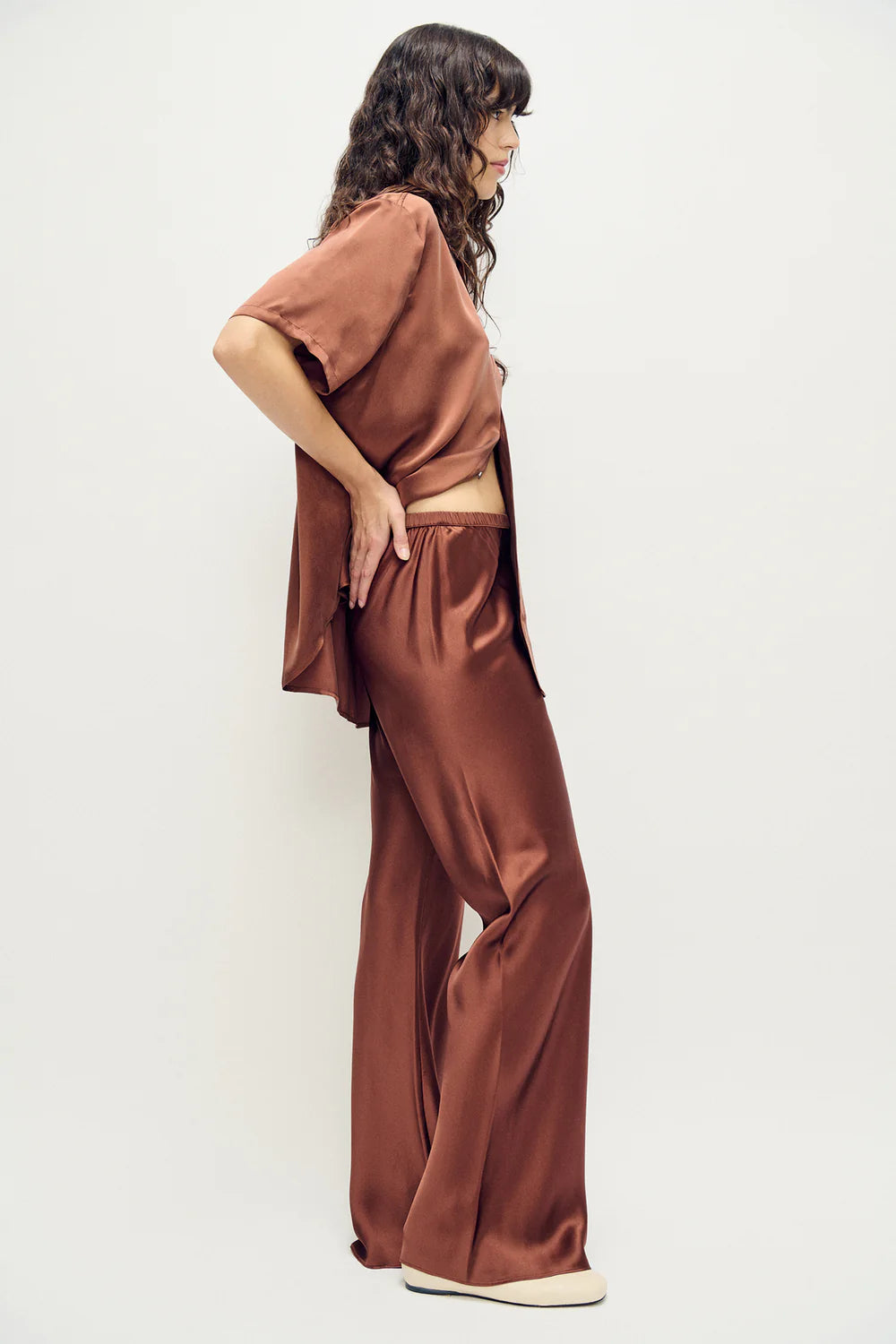 Bias Cut Pants - Root