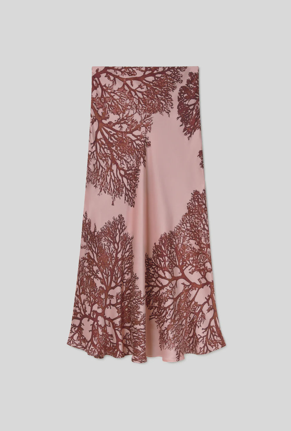 Long Bias Cut Skirt - Pressed Coral