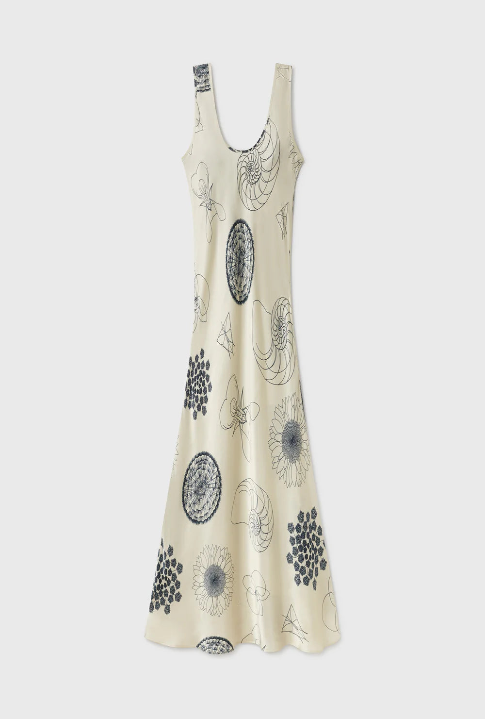 Scoop Neck Dress Fibonacci Off White