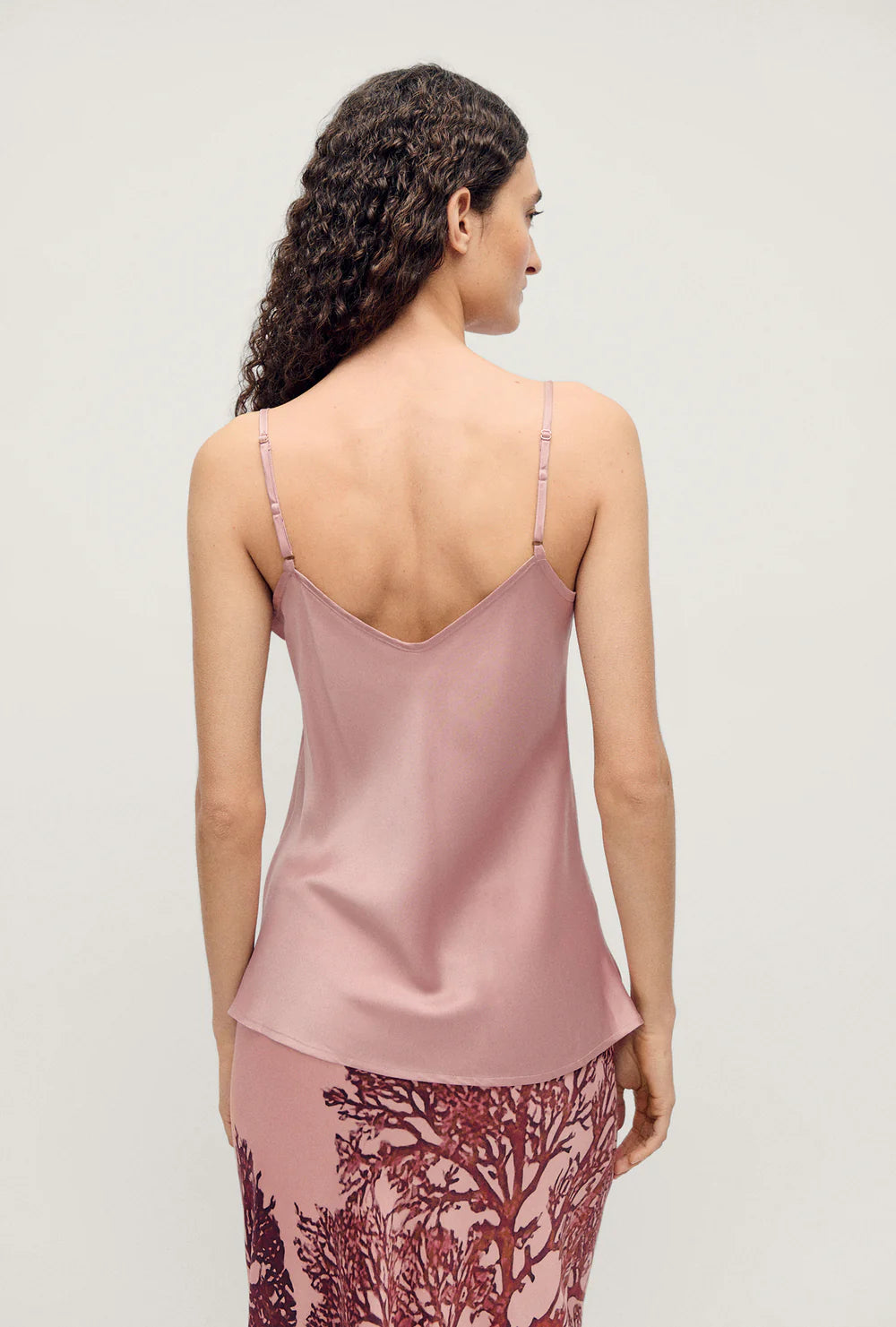 Long Bias Cut Skirt - Pressed Coral