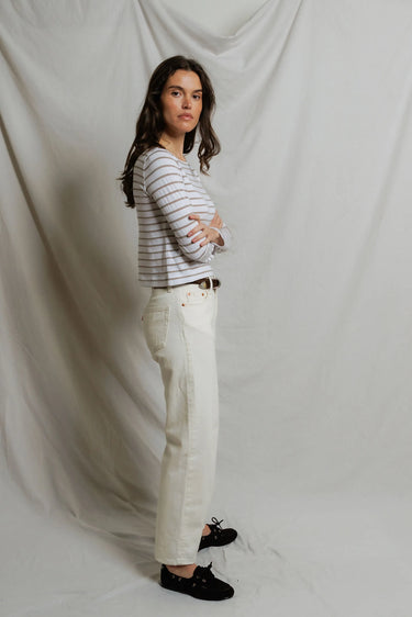 Parker Long Sleeve Tee - Driftwood Stripe