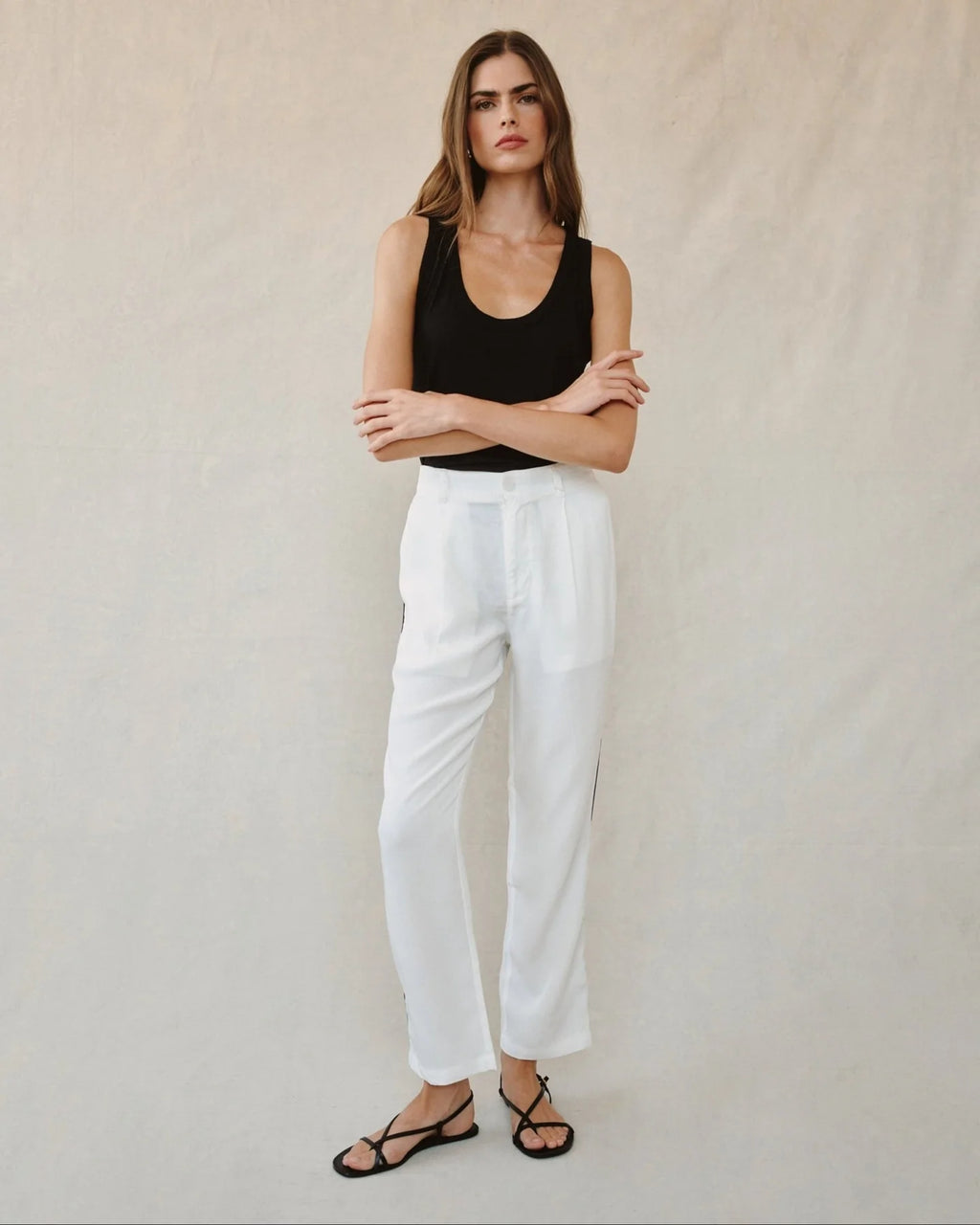 Piped Trouser Pant - Off White
