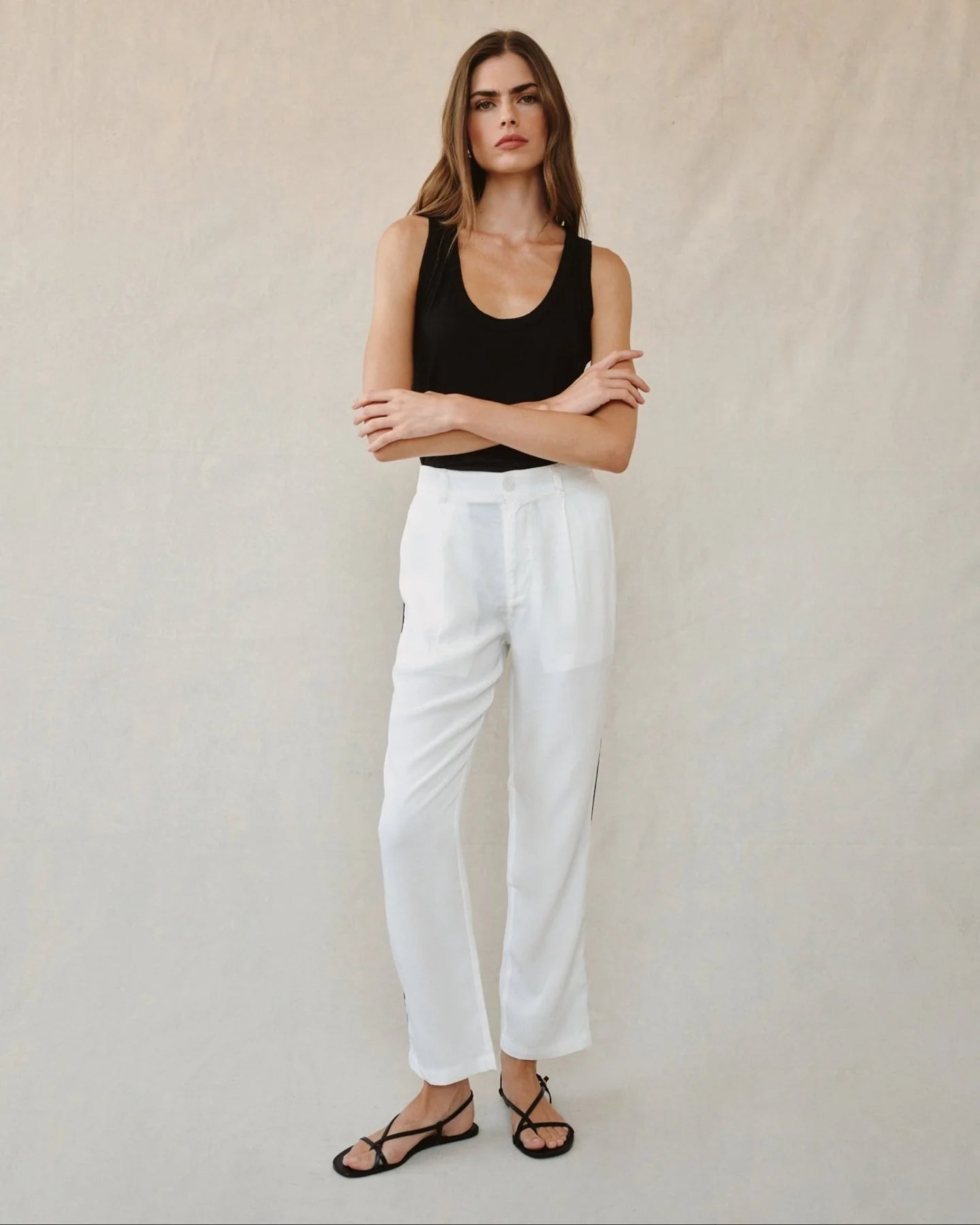 Piped Trouser Pant - Off White