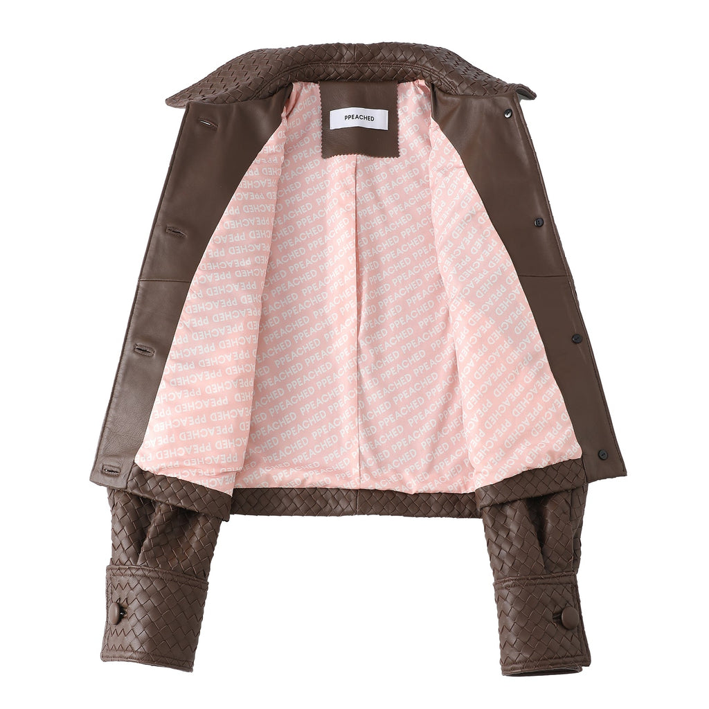 Hera Woven Jacket - Chocolate