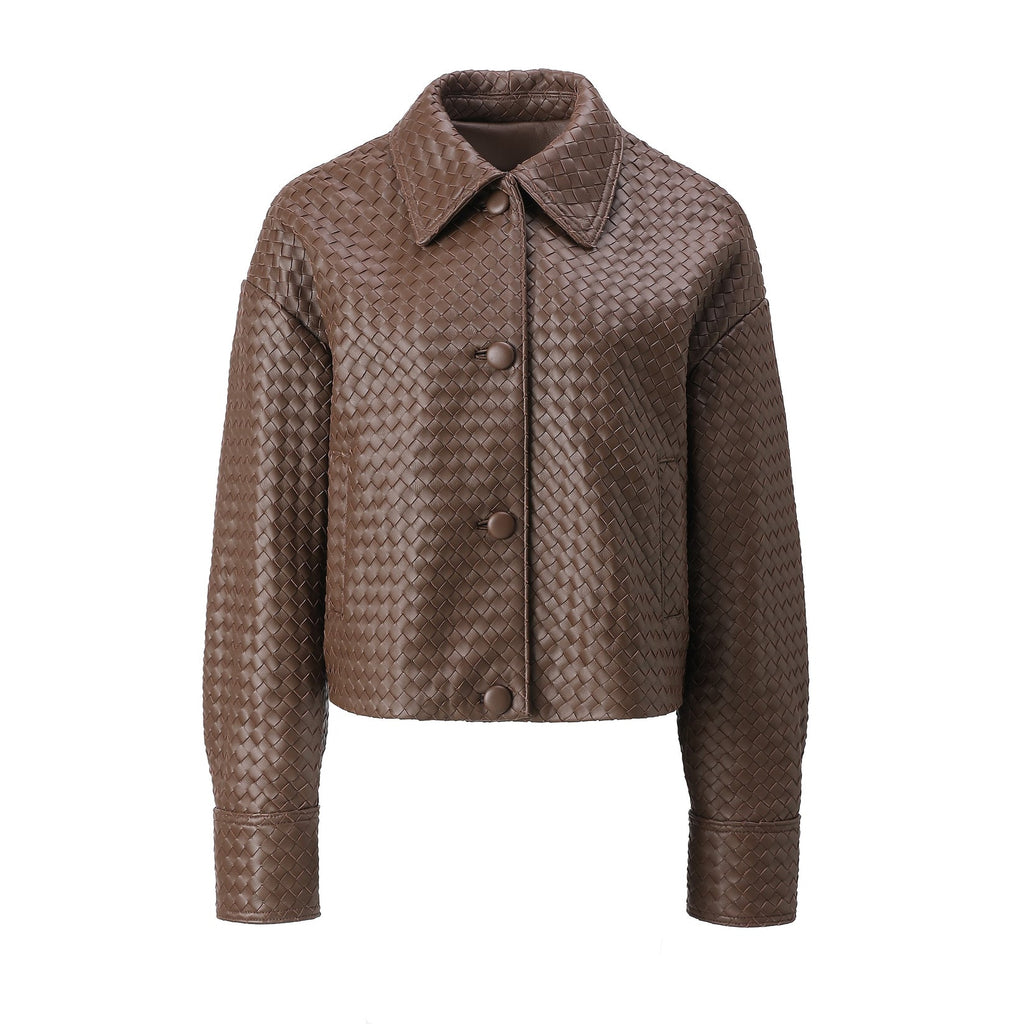 Hera Woven Jacket - Chocolate