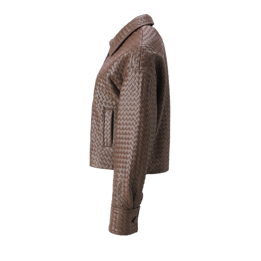 Hera Woven Jacket - Chocolate