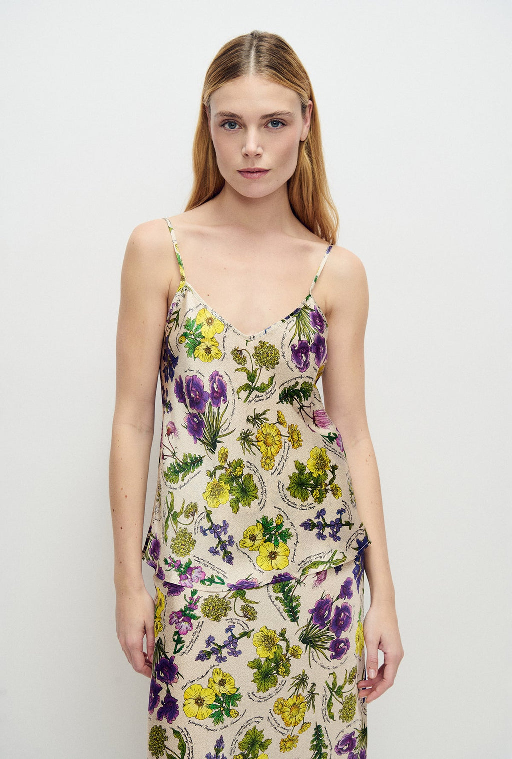 Bias Cut Cami - Endangered Flowers