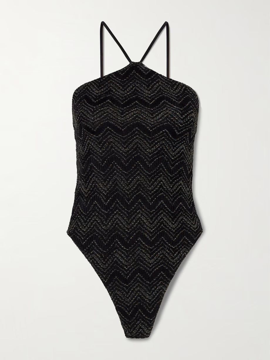 Black Chevron Onepiece