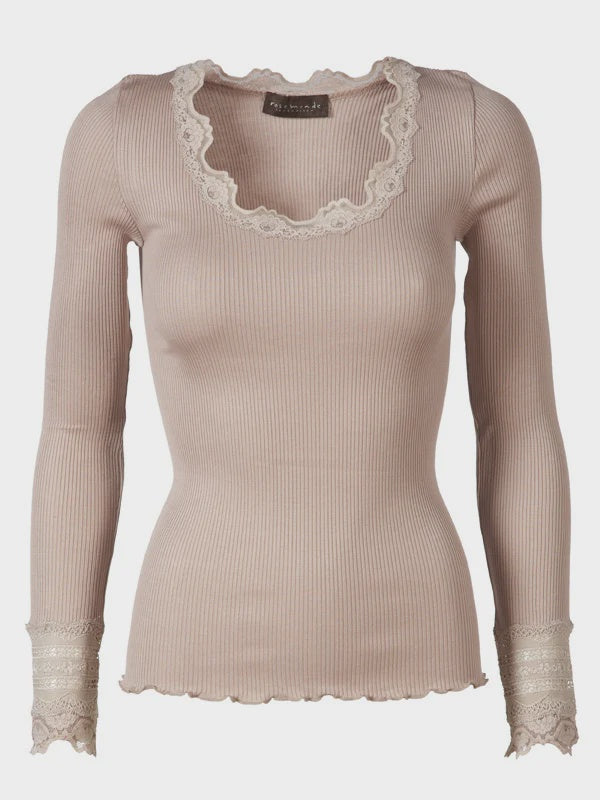 Silk Long Sleeve with Lace Cuff (5316)