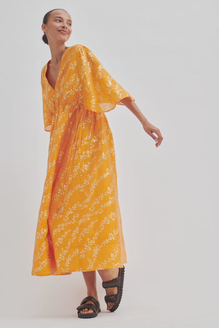 Honesty Gold Printed Dress