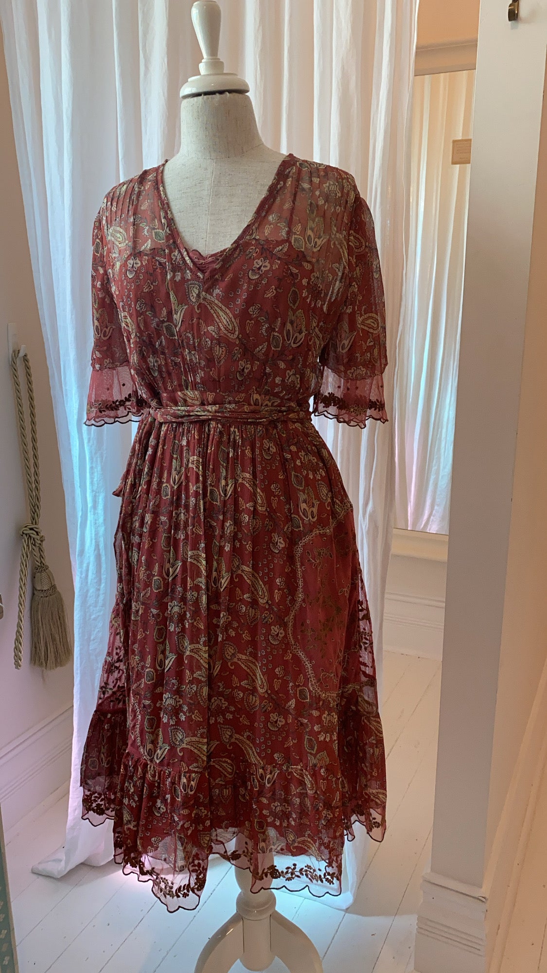 Juliet Dress Burnt Red