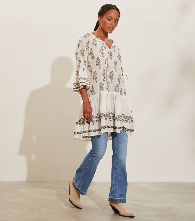 Free people wild one embroidered peasant dress online